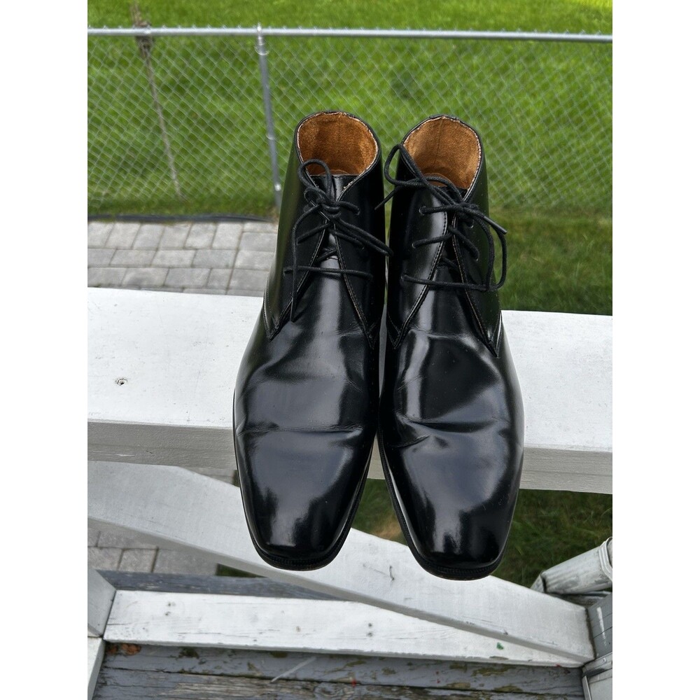 Florsheim Men’s Black Leather Chukka Dress Boots Size 11.5D